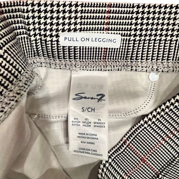 Seven 7 Pull On Ponte Pant, Glen Plaid, Size S/M, NWT - Picture 8 of 14